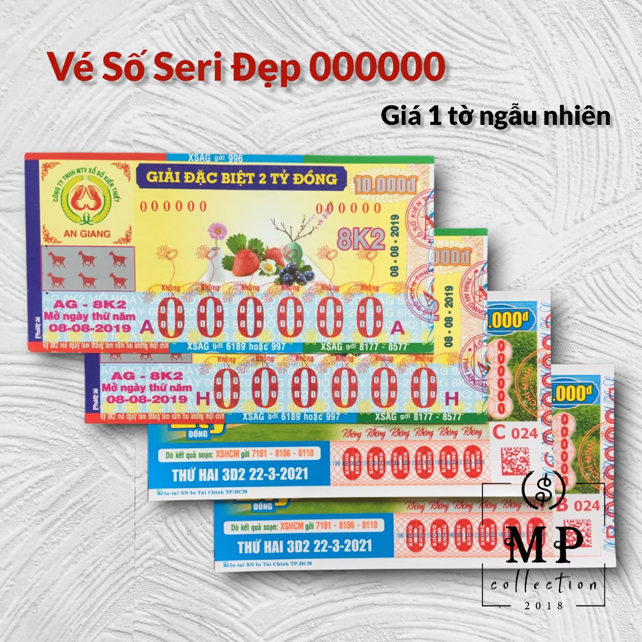 Vé Số Việt Nam Seri Đẹp full 000000 Các Tỉnh [Vé Số Xưa Sưu Tầm].