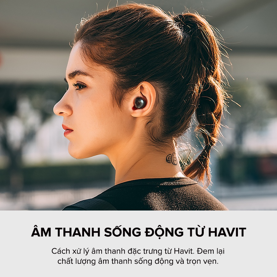 Tai Nghe Bluetooth TWS HAVIT TW951, BT 5.1, Màu Sắc MODERN RETRO, Điều Khiển Cảm Ứng, Nghe Đến 15H - Hàng Chính Hãng