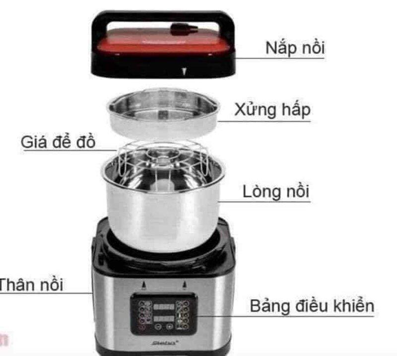 Nồi Áp Suất Điện Vuông Đa Năng Steba DD1 Eco, Dung Tích 5L, Lòng Chống Dính, 9 Chương Trình Nấu, Nhập Đức, BH 12 Tháng