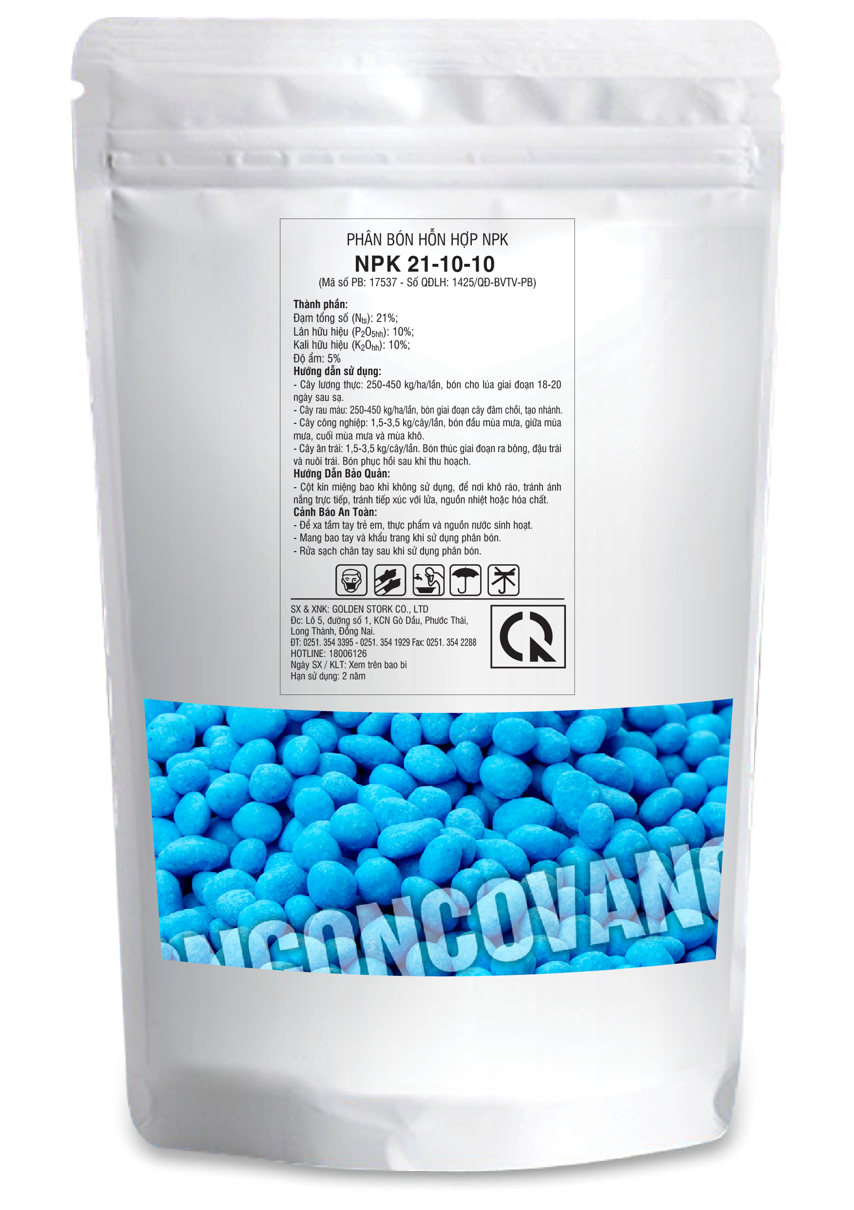 Phân Bón Hỗn Hợp NutriTech NPK 21-10-10+TE 1KG