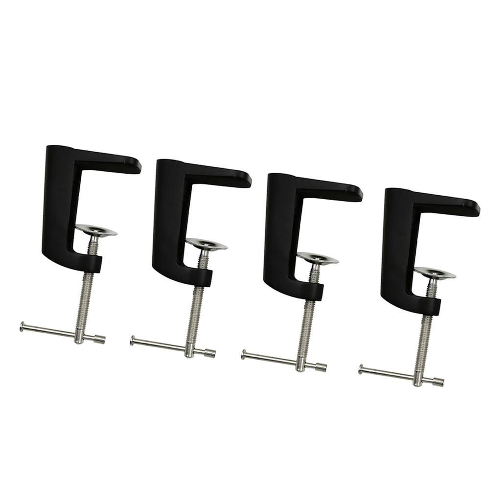 4x Metal Adjustable Arm Desk Clamp Table Lamp Clip Holder Stand