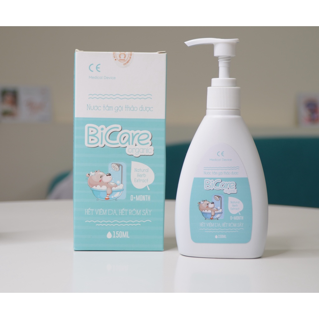 Nước Tắm Gội thảo dược Thảo Dược BICARE ORGANIC cho trẻ sơ sinh