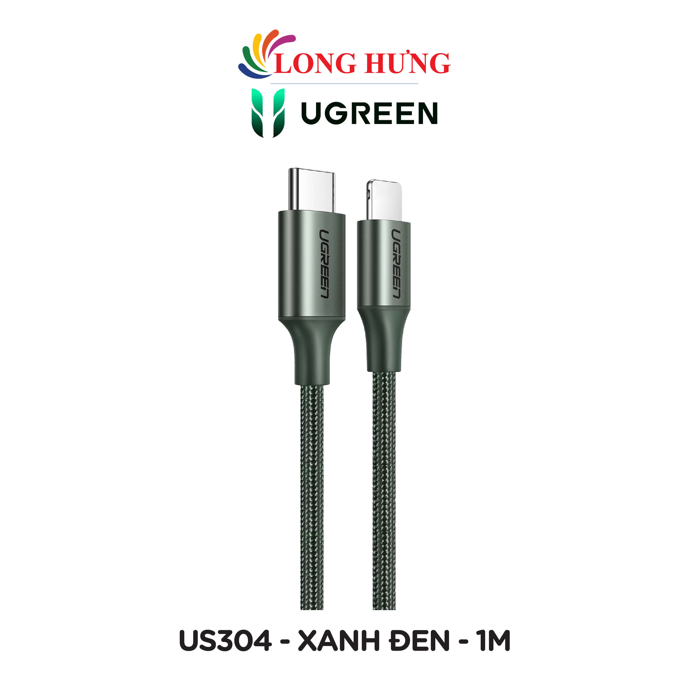 Cáp dành cho iP Ugreen M/M Cable Aluminum Shell Braided US304 - Hàng chính hãng