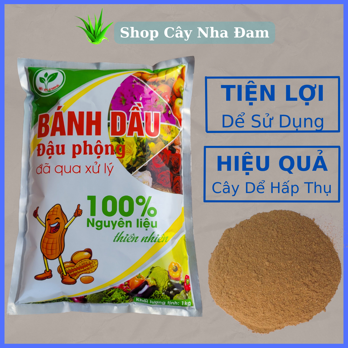 Bánh Dầu Đậu Phộng Nguyên Chất Phân Hữu Cơ Cho Mọi Cây Trồng