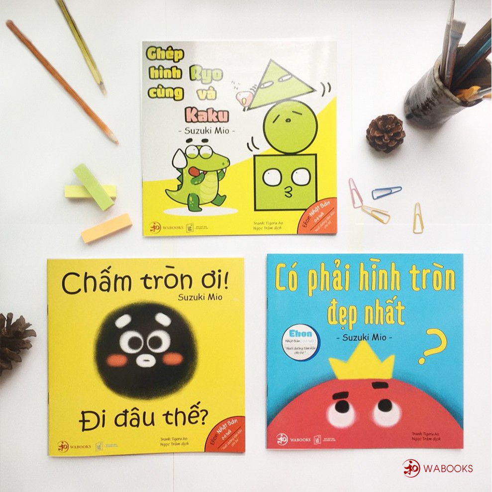 Sách Ehon - Combo 10 cuốn Màu sắc, Âm thanh, Hình khối - Dành cho bé 0-6 tuổi