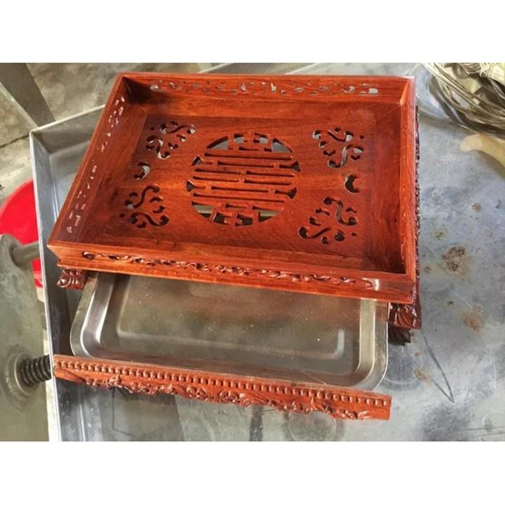 Khay để ấm chén gỗ hương cao cấp