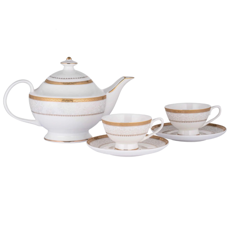 Bộ Ấm Chén Uống Trà Imperial, Được Trạm Khắc Tinh Xảo, Nhập Đức