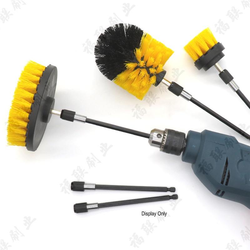 Combo 3 Đầu Cọ Bàn Chải Gắn Máy Bắt Vít, Máy Khoan Vệ Sinh Nhà Cửa, Xe Hơi Siêu Sạch