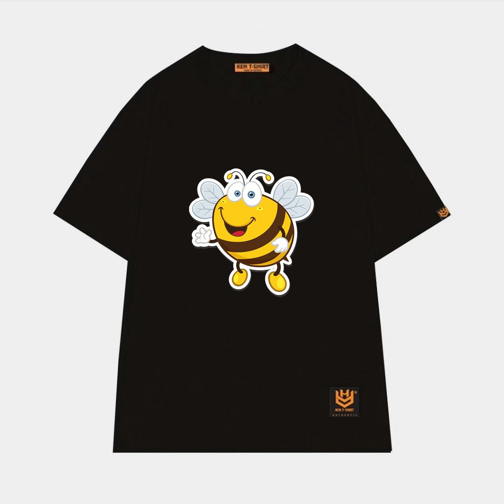 Áo thun unisex hình chú Ong vàng dễ thương Bee shirt áo thun tay