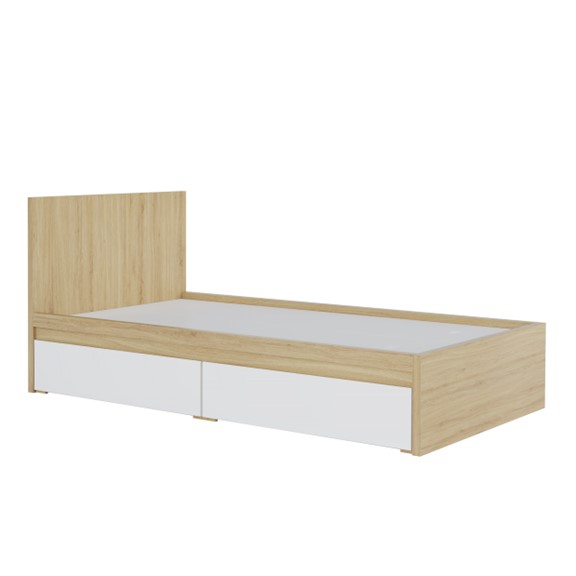 MORA, Giường ngủ 2 ngăn tủ kéo BED_096, 207x85cm