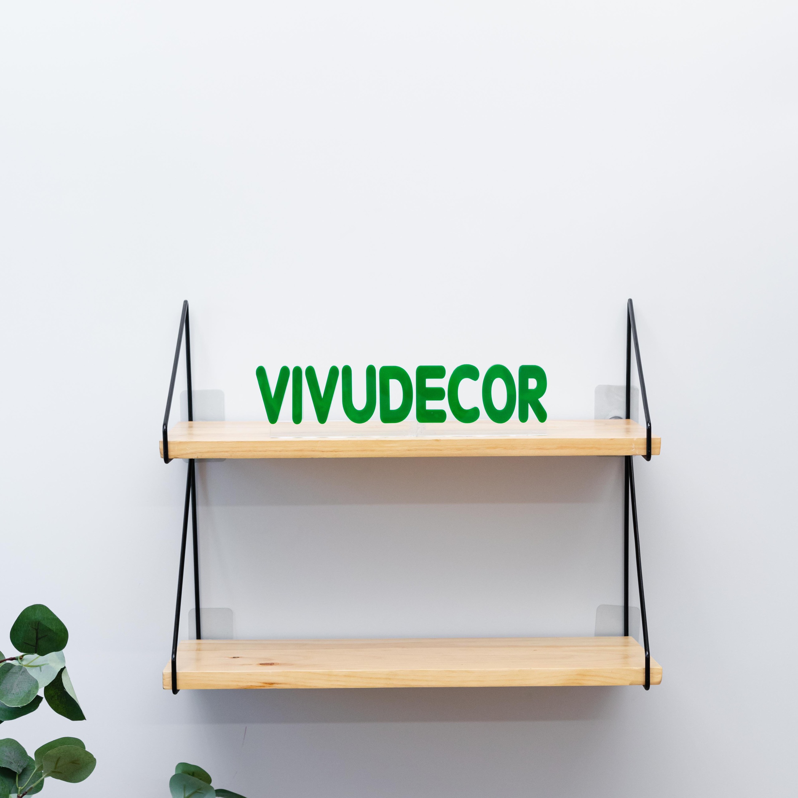 Kệ Treo Tường Vivudecor 2 Tầng - Kệ Gỗ 100% Gỗ Thông New Zealand Làm Kệ Sách, Kệ Trang Trí, Kệ Nhà Bếp