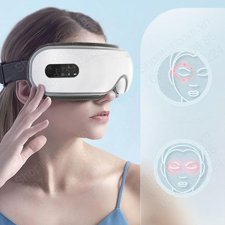Máy massage mắt đa chức năng: Chườm nóng, rung, có bluetooth EM-004