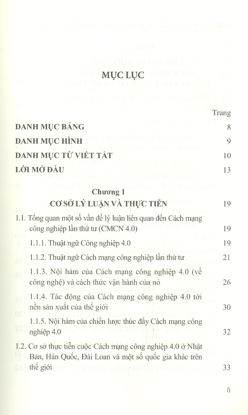 Chiến Lược Thúc Đẩy Cách Mạng Công Nghiệp 4.0 Ở Nhật Bản, Hàn Quốc, Đài Loan - Hàm Ý Chính Sách Cho Việt Nam