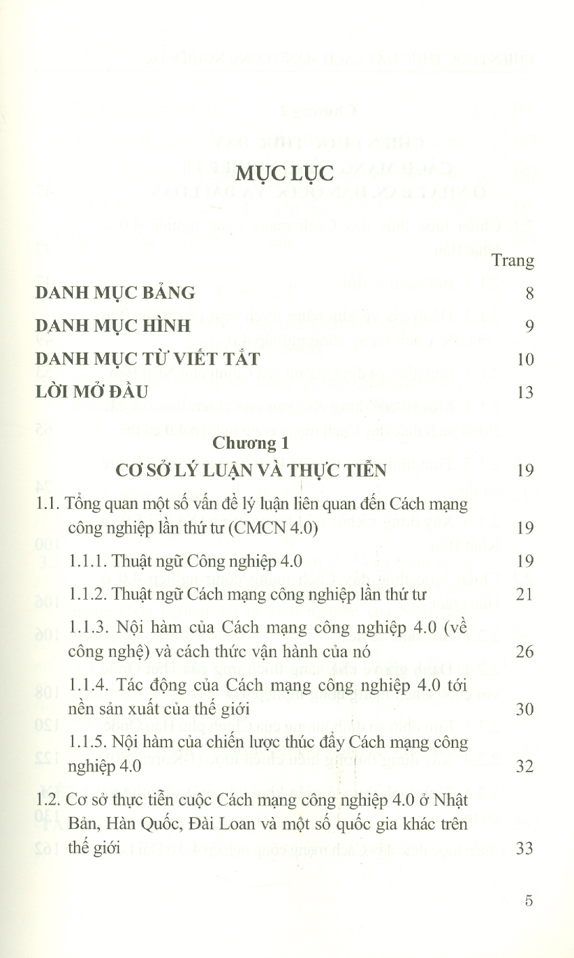 Chiến Lược Thúc Đẩy Cách Mạng Công Nghiệp 4.0 Ở Nhật Bản, Hàn Quốc, Đài Loan - Hàm Ý Chính Sách Cho Việt Nam (Sách chuyên khảo)