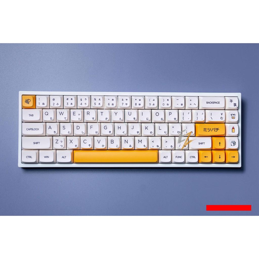 KEYCAP XDA THICK PBT HONEY &amp; MILK 137 PHÍM CHO BÀN PHÍM CƠ