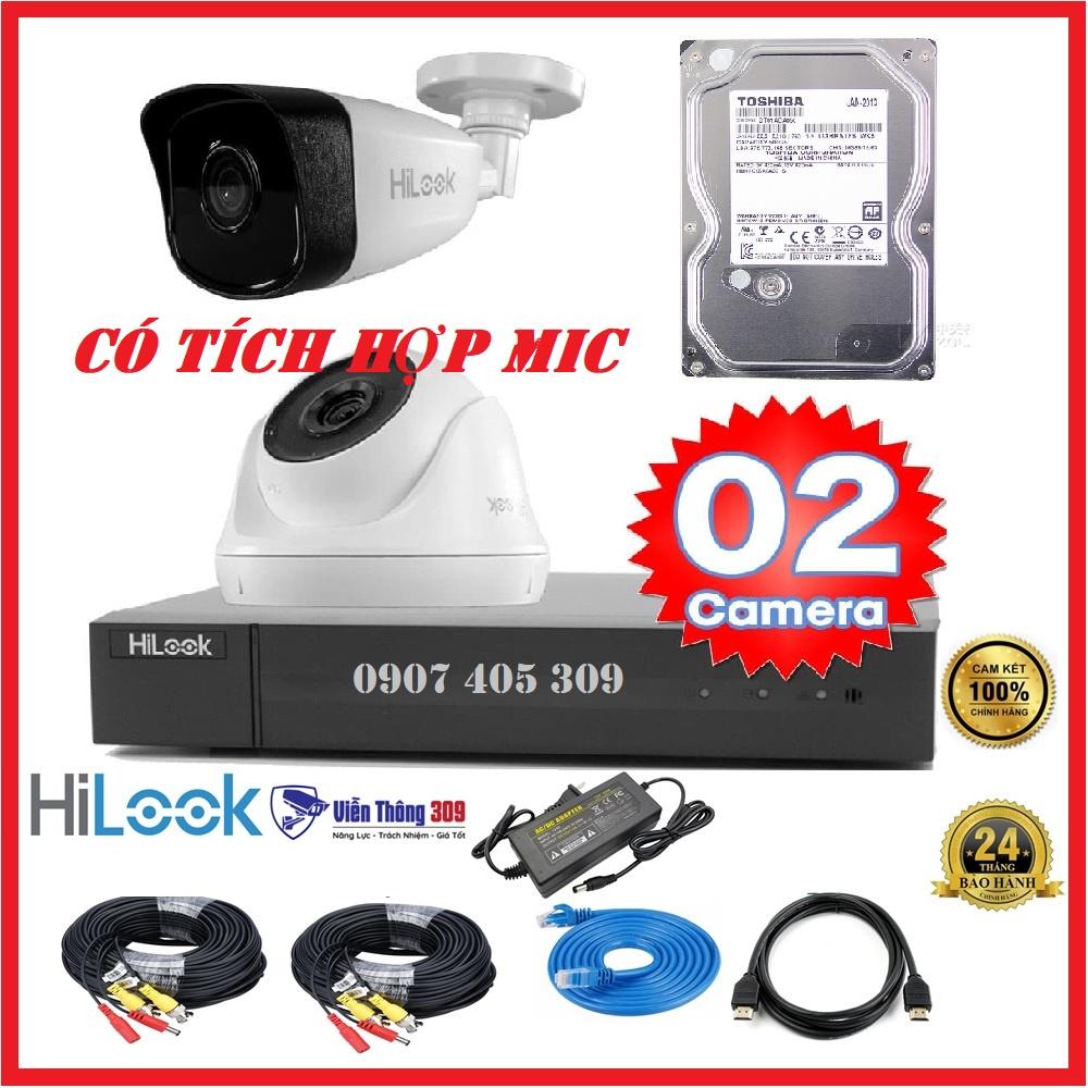 Trọn bộ 2 Camera, Có Tích Hợp Mic, Full HD, Cực Nét - Hàng chính hãng