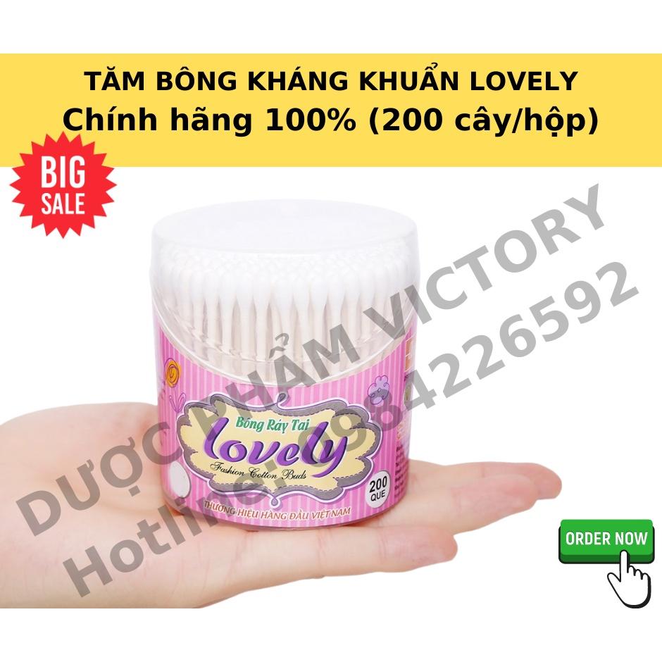 Tăm Bông Ráy Tai Lovely kháng khuẩn, loại tốt (200 cây/hộp)