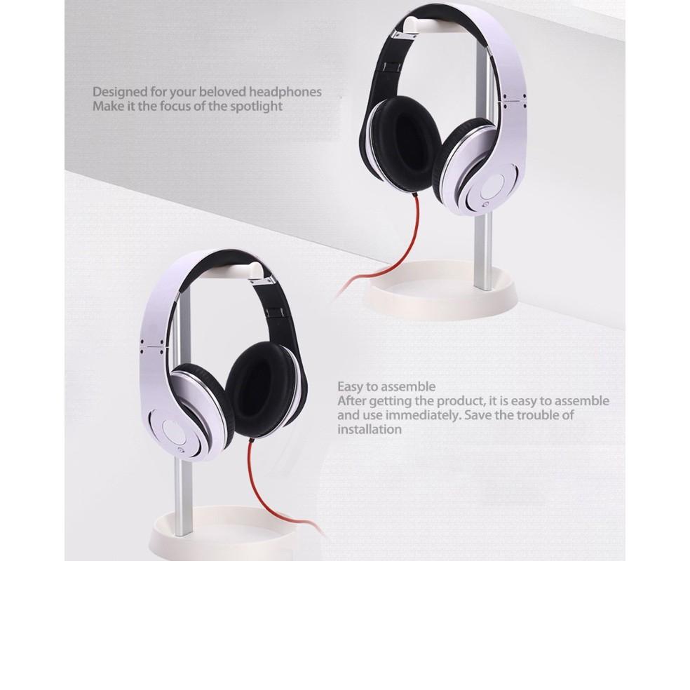 Giá đỡ headphone, kệ treo tai nghe sáng tạo bằng hợp kim nhôm gắn trên đầu chắc chắn, phong cách