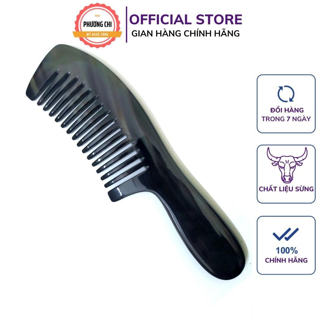 Lược Gỗ Răng Thưa Chải Tóc Rối, Xoắn Dài 19,5cm, Lược Chải Tóc Gỡ Rối Massage Đầu | Mỹ Nghệ Phương Chi