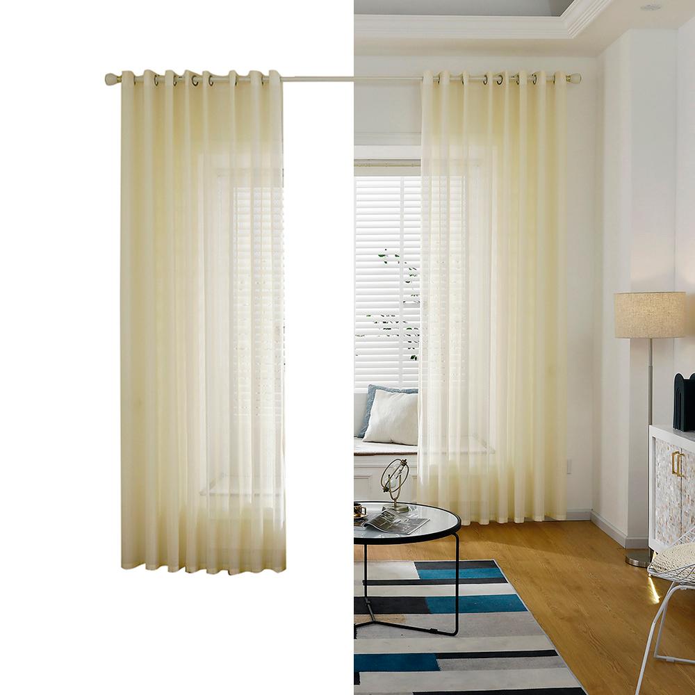 Rèm cửa sổ voan Sheer Voile có vành trên cho nhà bếp, phòng ngủ và phòng khách