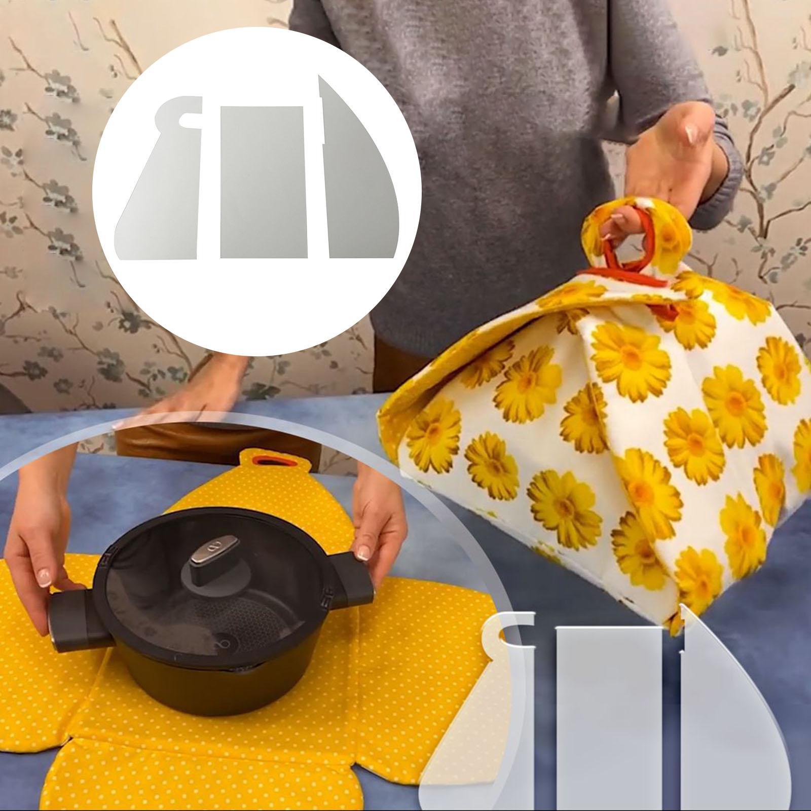 1 Set Casserole Storage Bag Patchwork Template Pot Bowl DIY