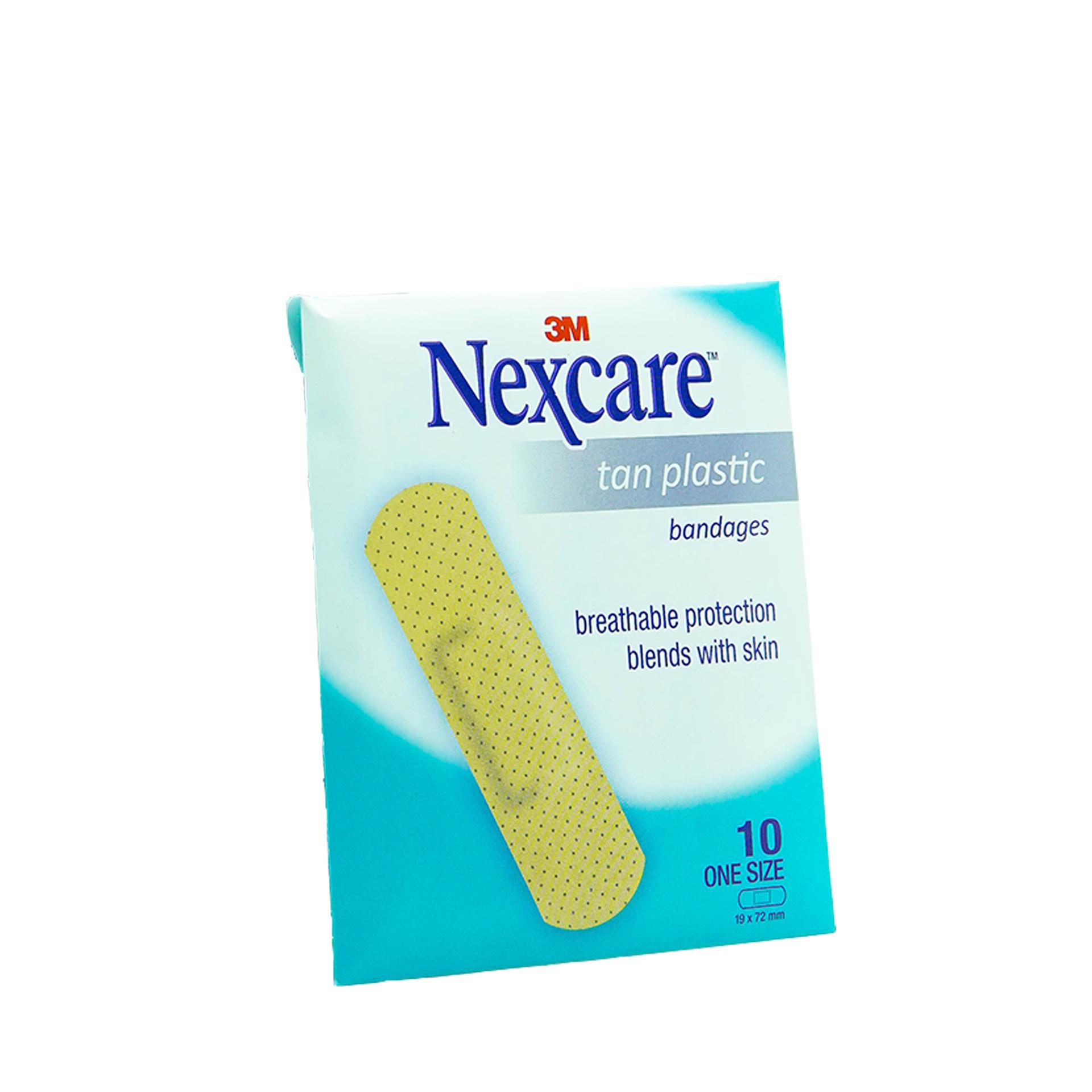 Băng keo cá nhân Nexcare 3M 19x72mm (10 miếng x 10 gói) Màu da, keo siêu dính, co dãn tốt, thông thoáng TANS10