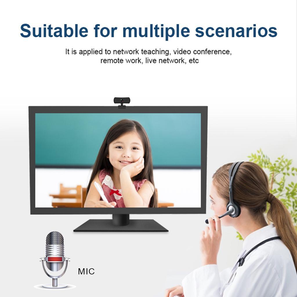 Set of 2 Digital 1440P HD Webcam Autofocus 4K USB Web Camera Built-in Mic