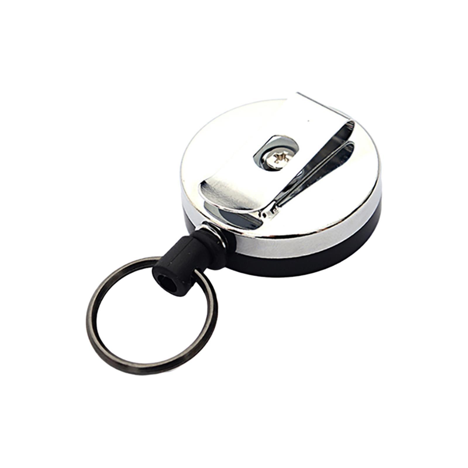 Retractable Keychain Zinc Alloy Carabiner Key Chain for Fishing Outdoor Work
