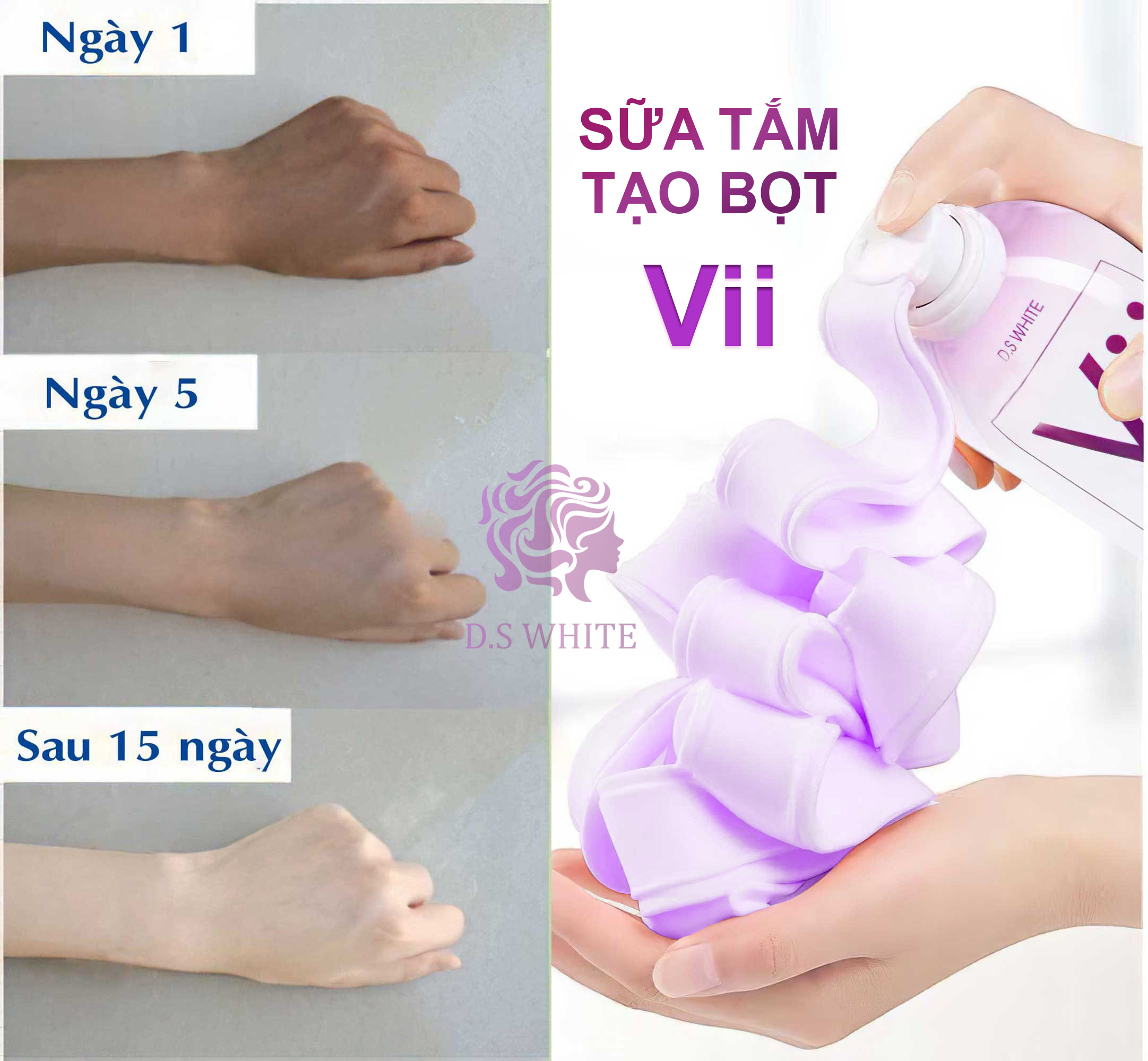 Sữa Tắm Trắng Da Vii Hương Hoa Lavender 250ml