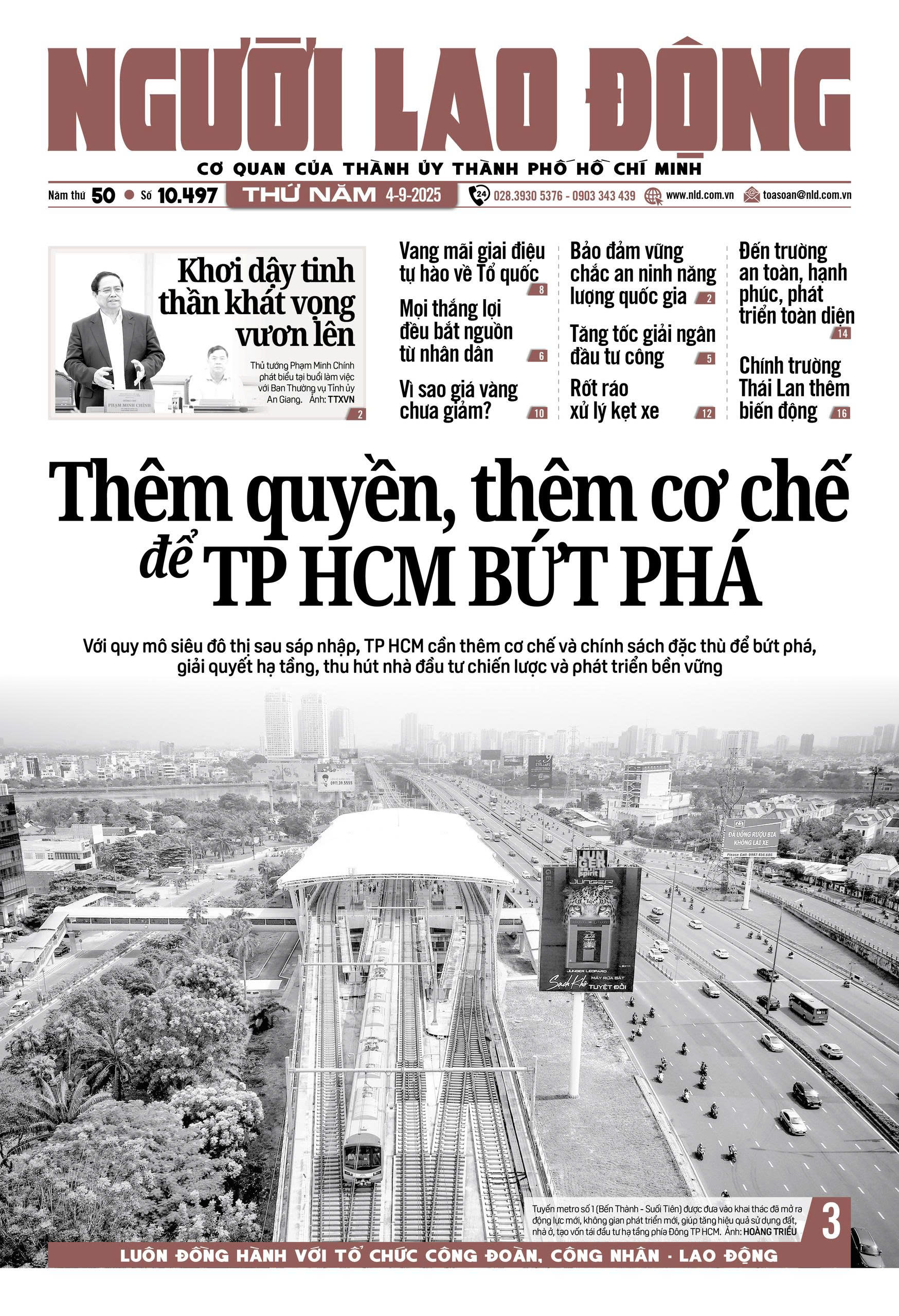 Nhật báo Người Lao Động từ ngày 01-09-2025 đến 07-09-2025