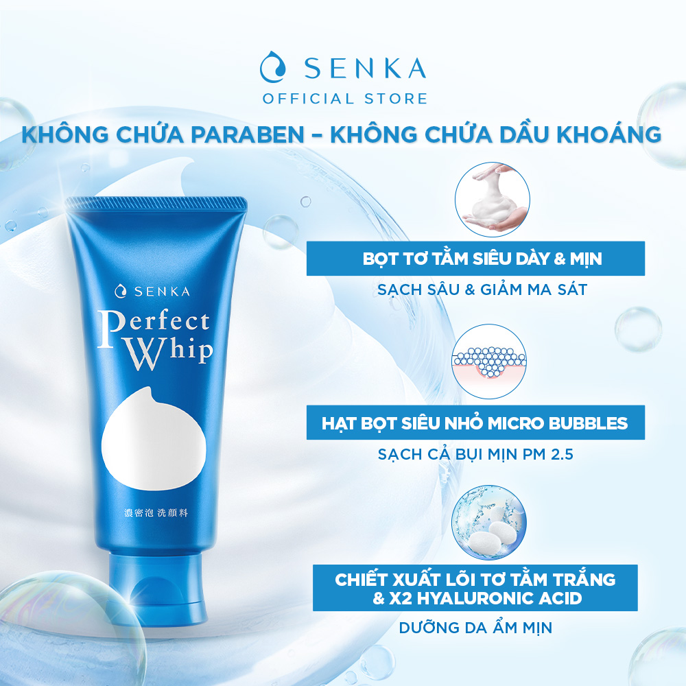 Hình ảnh Sữa Rửa Mặt Tạo Bọt Chiết Xuất Tơ Tằm Trắng Senka Perfect Whip 120g - 14839 Hình ảnh Sữa Rửa Mặt Tạo Bọt Chiết Xuất Tơ Tằm Trắng Senka Perfect Whip 120g - 14839