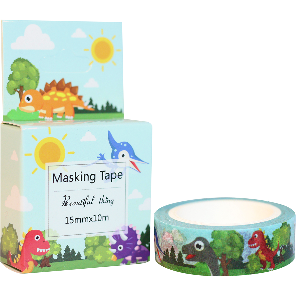 Băng Keo Giấy Trang Trí Masking Tape - Khủng Long