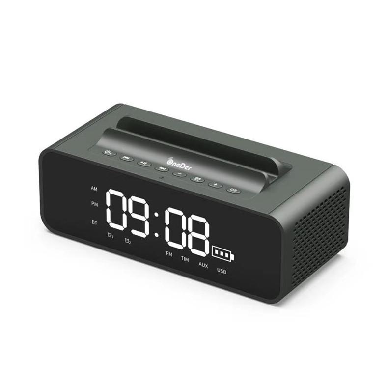 Phong Cách Mới Nhất Magic V06 Âm Thanh Bluetooth Không Dây Giá Đỡ Điện Thoại Gương LED Đồng Hồ Báo Thức Chất Lượng Âm Thanh HiFi Đôi Loa Loa