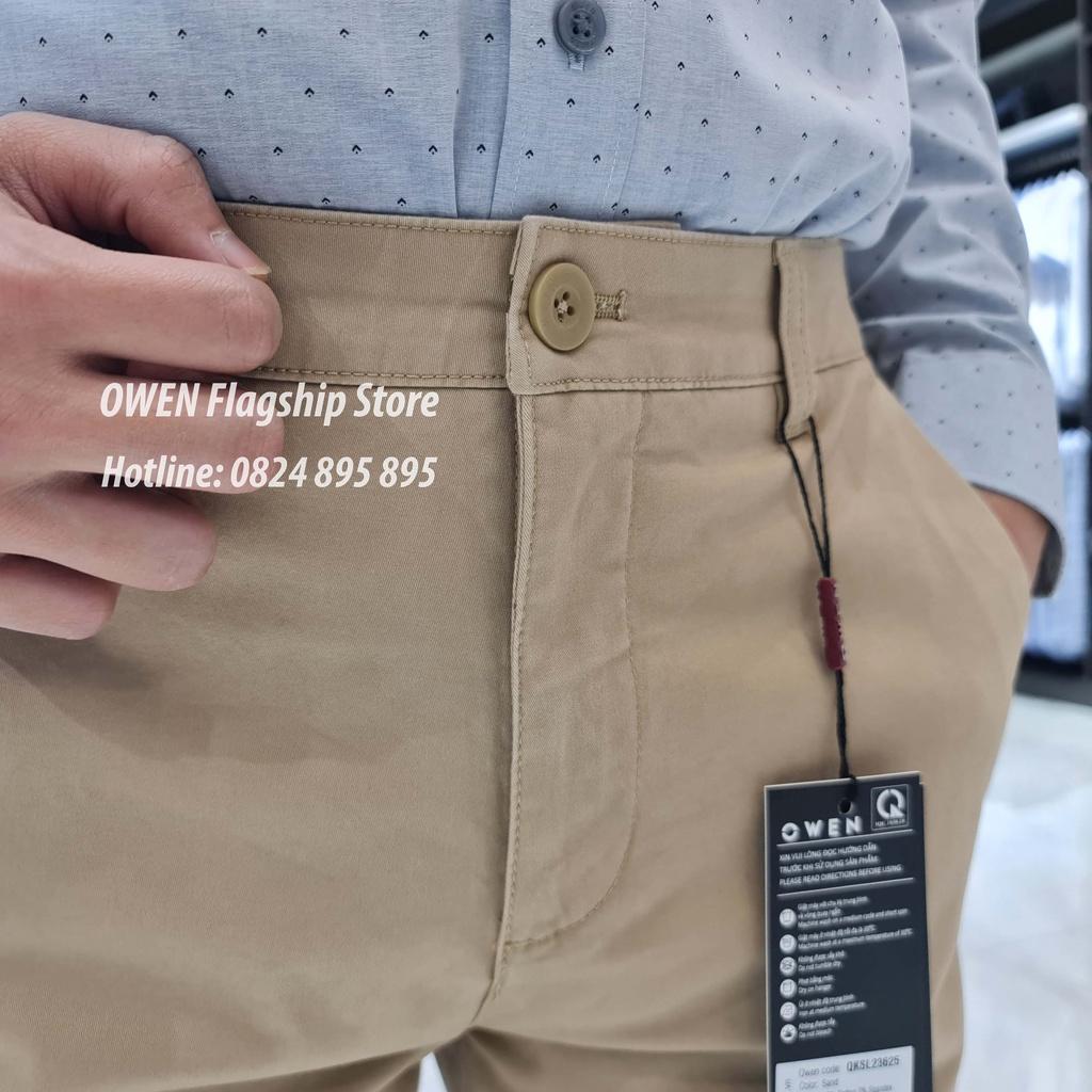 OWEN - Quần kaki nam dáng SLIMFIT mã QKSL23625