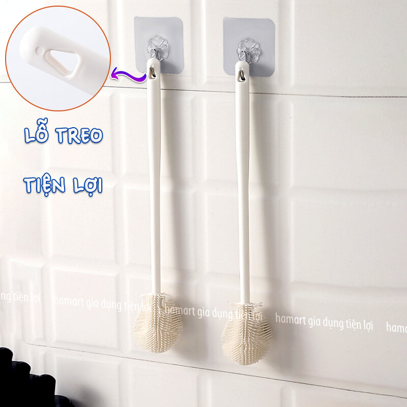 Cây Cọ Silicone Rửa Cốc Chén Ly Chai Lọ Thuỷ Tinh Đa Năng Vệ Sinh Bình Sữa Ấm Trà Sạch Đáy Góc Hẹp