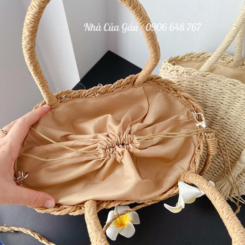 Túi cói size to vừa xách vừa đeo được, form lại đẹp quá chừng luôn đó