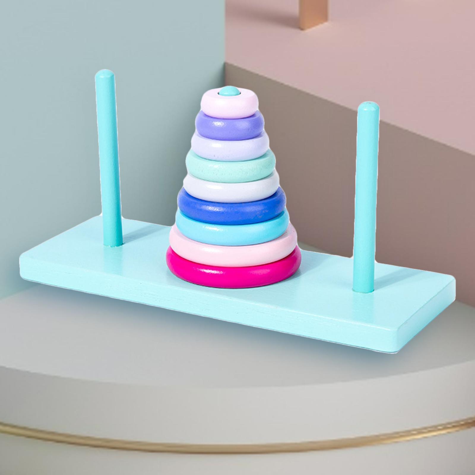 Stacking Rings Toy Stacker for Toddlers Color Recognition Blocks Gifts