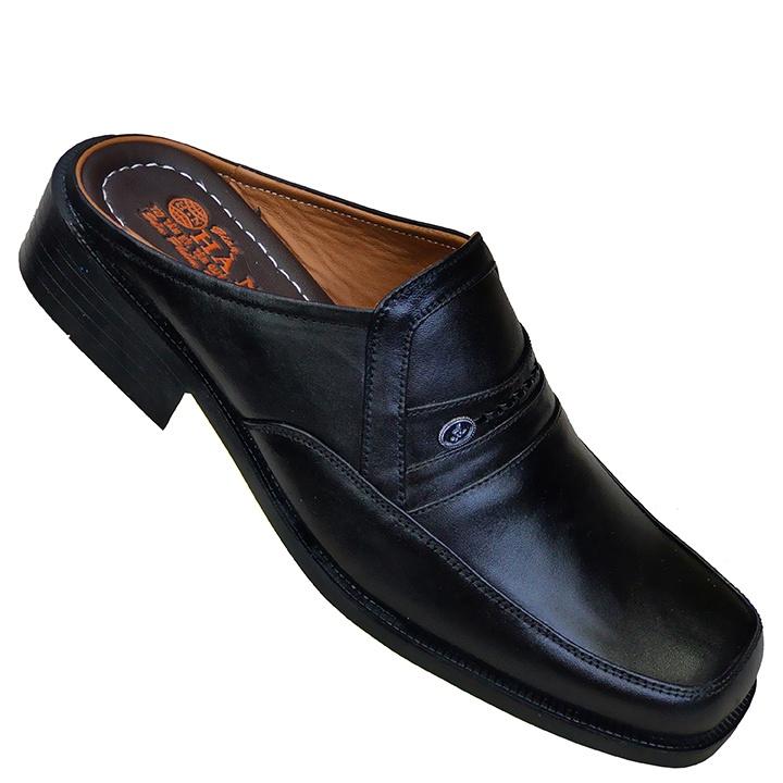 Dép Bít Mũi Nam Da Bò Thật TiTi ĐÔ Cao Cấp GSB2078d