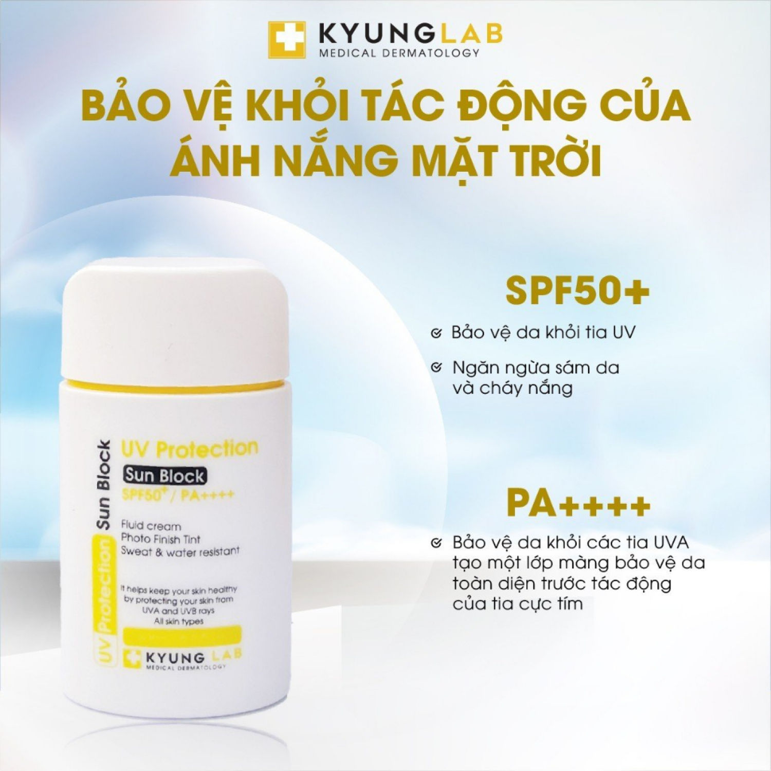 Kem chống nắng 6 màng lọc Kyung Lab UV Protection Sun Block SPF 50+/PA++++ 50ml