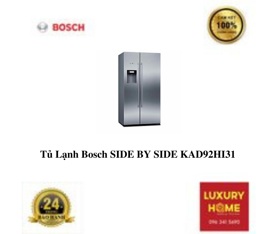 Tủ Lạnh Bosch SIDE BY SIDE KAD92HI31 - hÀNG CHÍNH HÃNG