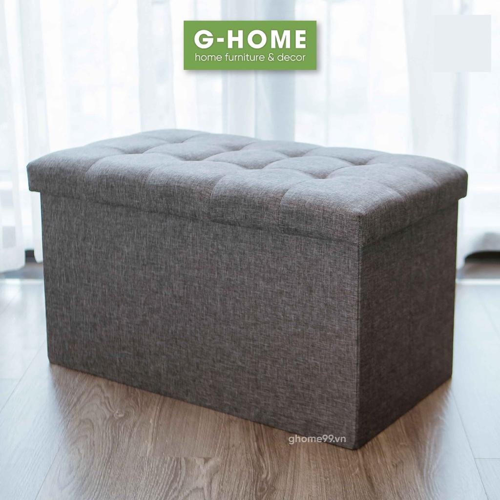 Ghế đựng đồ đa năng hộp đựng quần áo, ghế hộp sofa đựng quần áo, chăn màn khung gỗ bọc vải chắc chắn