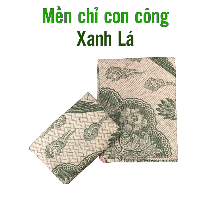 Mền chỉ cotton Long Phụng Xanh lá  1m6 x 2m / 750g - 800g