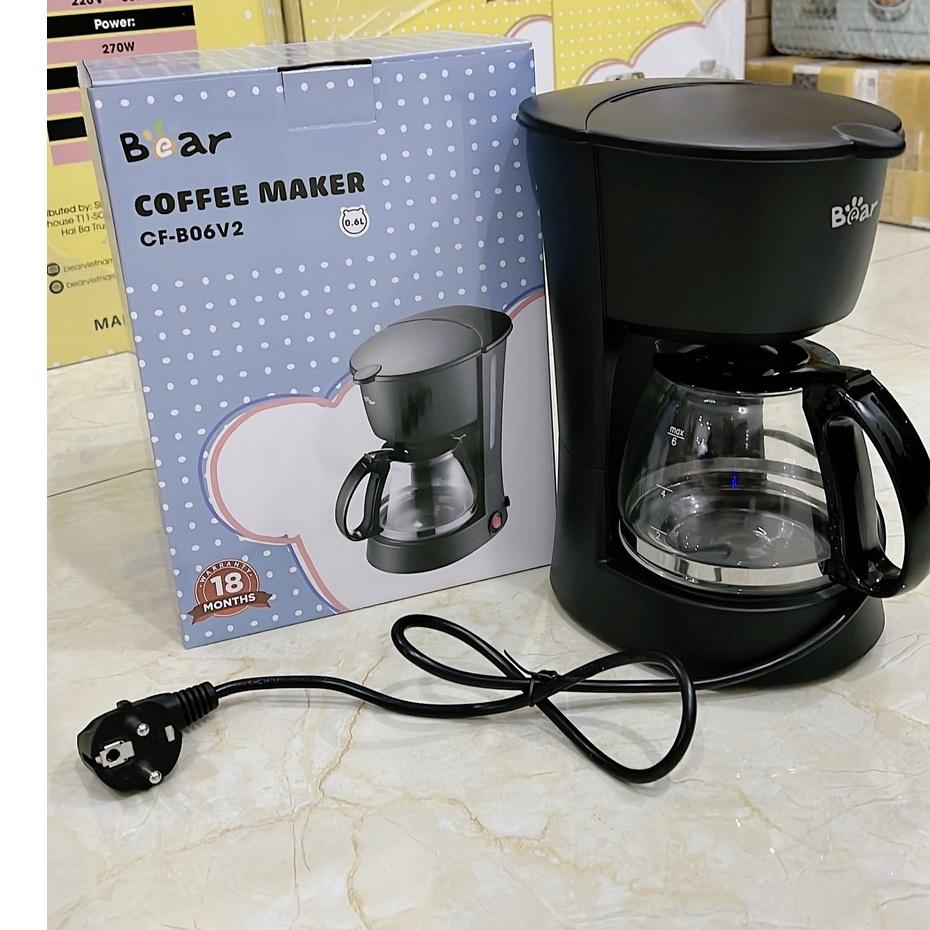 Máy pha cà phê mini tự động BEAR KFJ-A06K1/A06Q1 chính hãng, máy pha trà, pha cafe/coffee cho gia đình, công sở - Hàng chính hãng