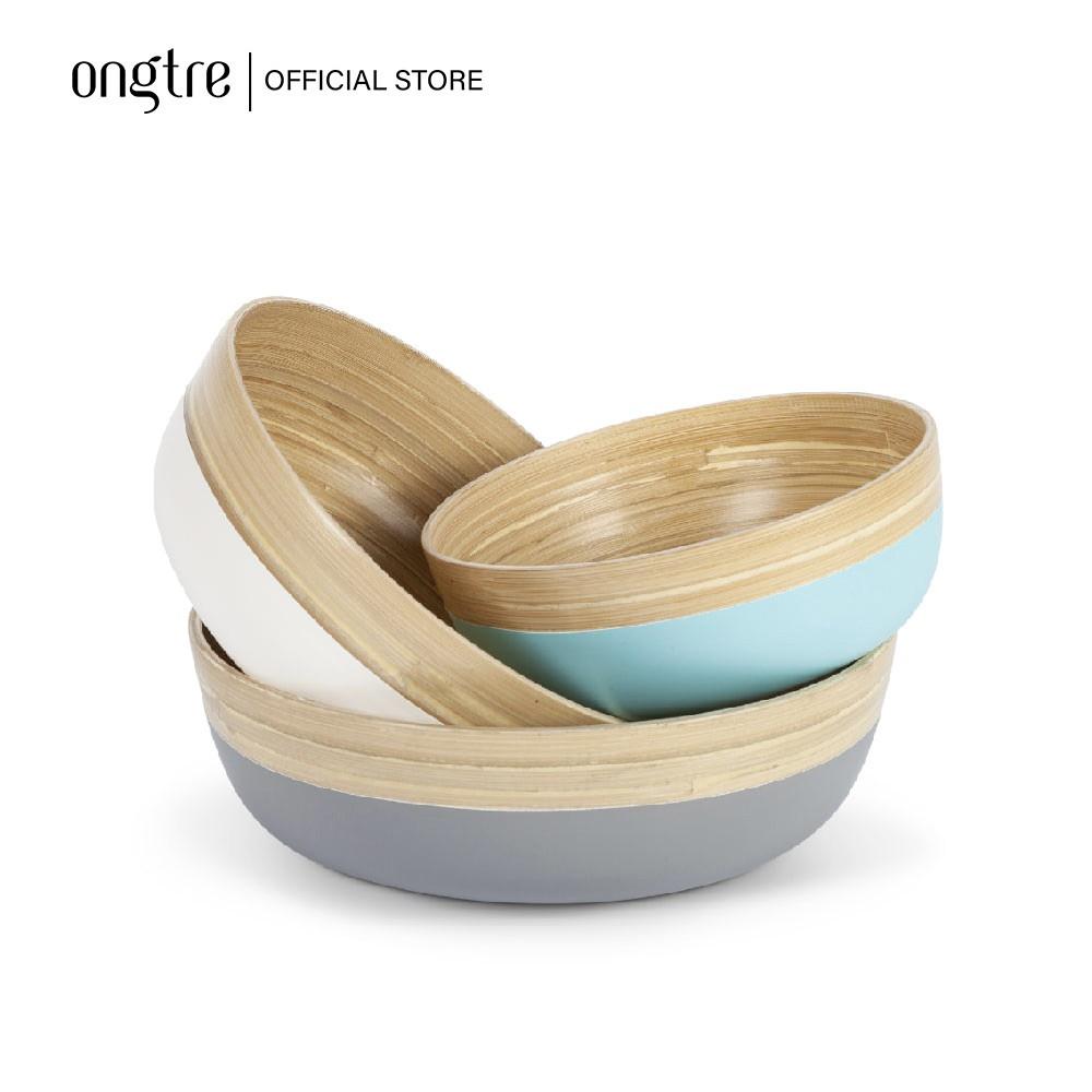 Bát Tre Cuốn ONGTRE đựng Salad/món trộn/hoa quả/đồ khô (Bamboo Salad Bowl)