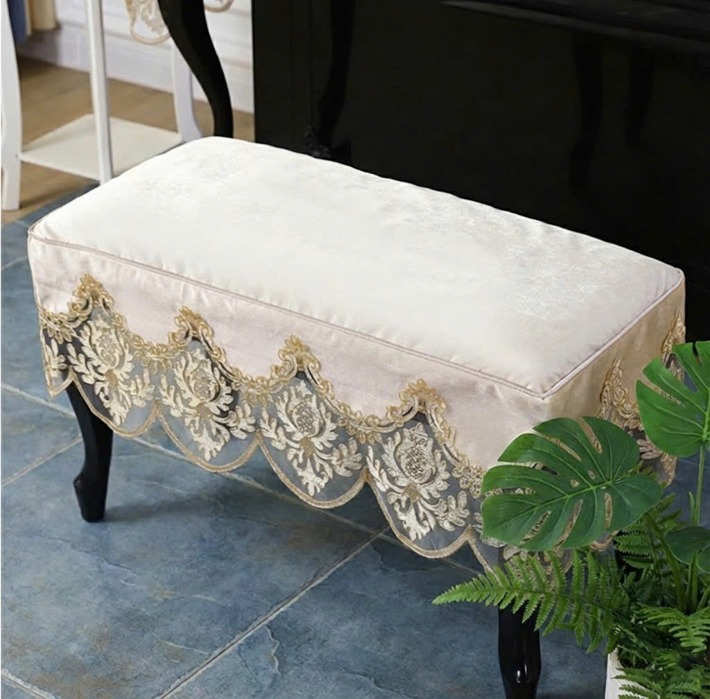 Khăn phủ đàn piano cơ đàn piano điện tử 88 phím phong cách Châu Âu cổ điển sang trọng trang trí giáng sinh noel Tết - Hàng chính hãng