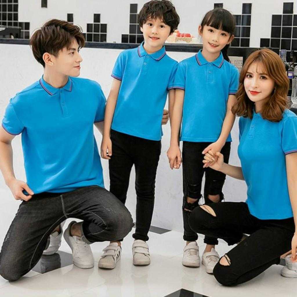 ÁO GIA ĐÌNH CÓ CỔ chất liệu cotton co giãn tốt loại 1 cực kỳ hot trend