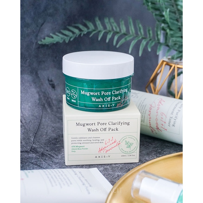 Mặt nạ ngải cứu làm sạch sâu, ngừa mụn Axis-Y Mugwort Pore Clarifying Wash Off Pack 100ml