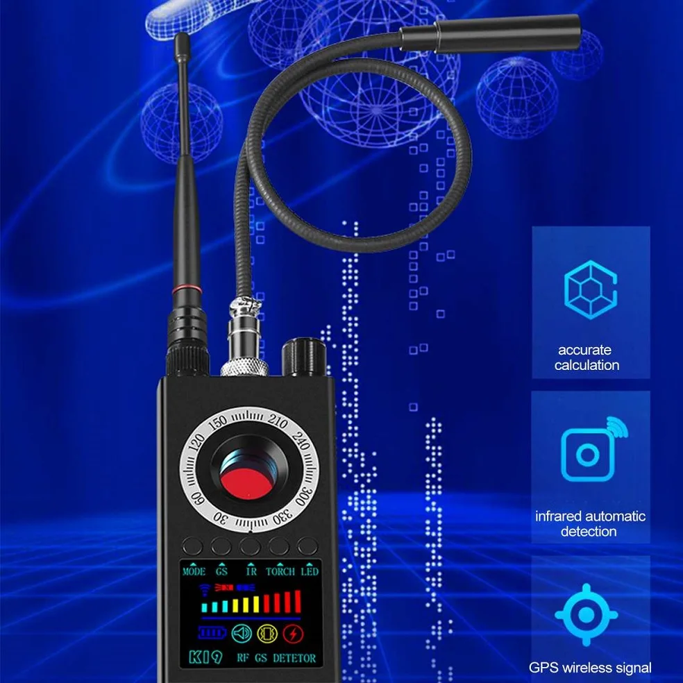 ROGTZ - Máy Dò K19 chuyên phát hiện Camera siêu nhỏ, máy ghi âm siêu nhỏ, thiết bị định vị G.P.S - K19 Upgrade RF Signal Hidden Camera Detector Anti Spy Candid Pinhole Micro Cam Scan Magnetic GPS Locator GSM Secret Bug Finder. - Hàng Chính Hãng