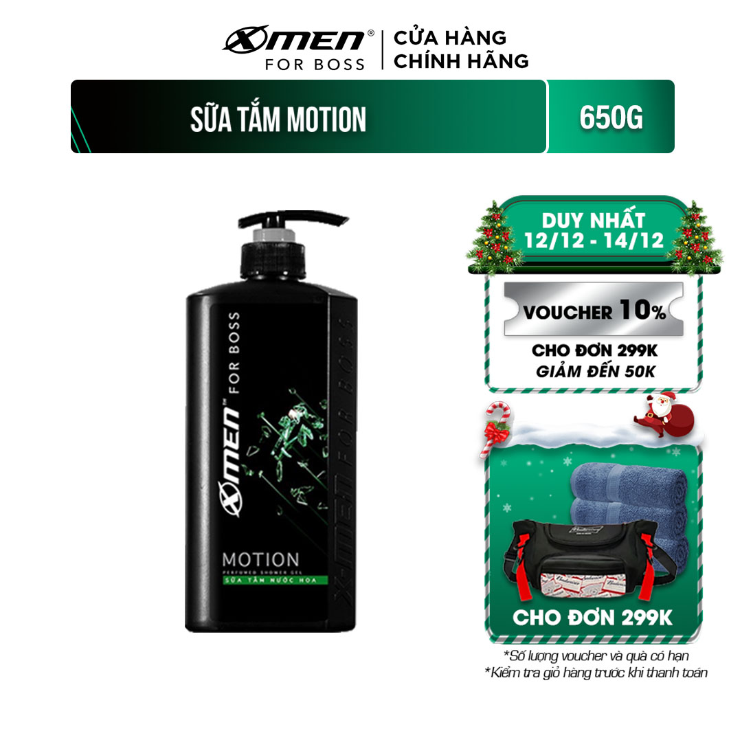 Sữa tắm nước hoa X-Men For Boss Motion - Mùi hương năng động phóng khoáng 650g