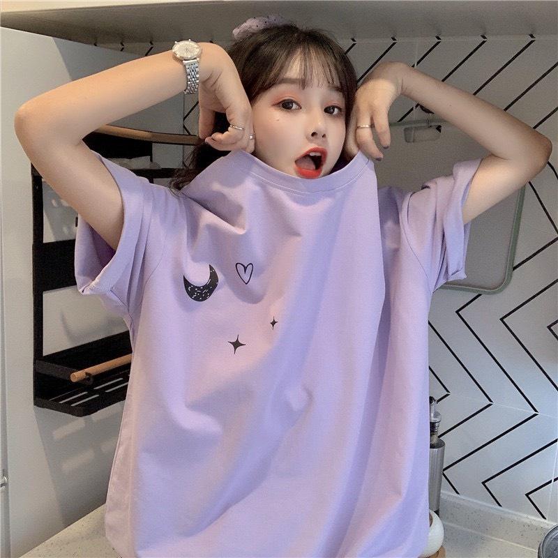 Áo thun nữ form rộng unisex đẹp tay lỡ cute cao cấp thời trang hàn kiểu cách quốc 4YOUNG ATTL03